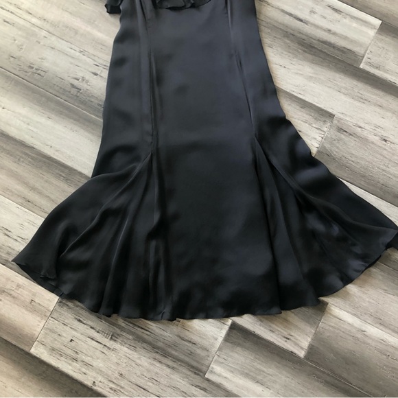 Lauren Ralph Lauren Silk Flirty Ruffle Sleeve Midi Length Semi-Formal Dress - Picture 5 of 11